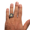 ACE OF SPADES RING | 925 STERLING SILVER W/BRASS EMBLEM - JewelryLab
