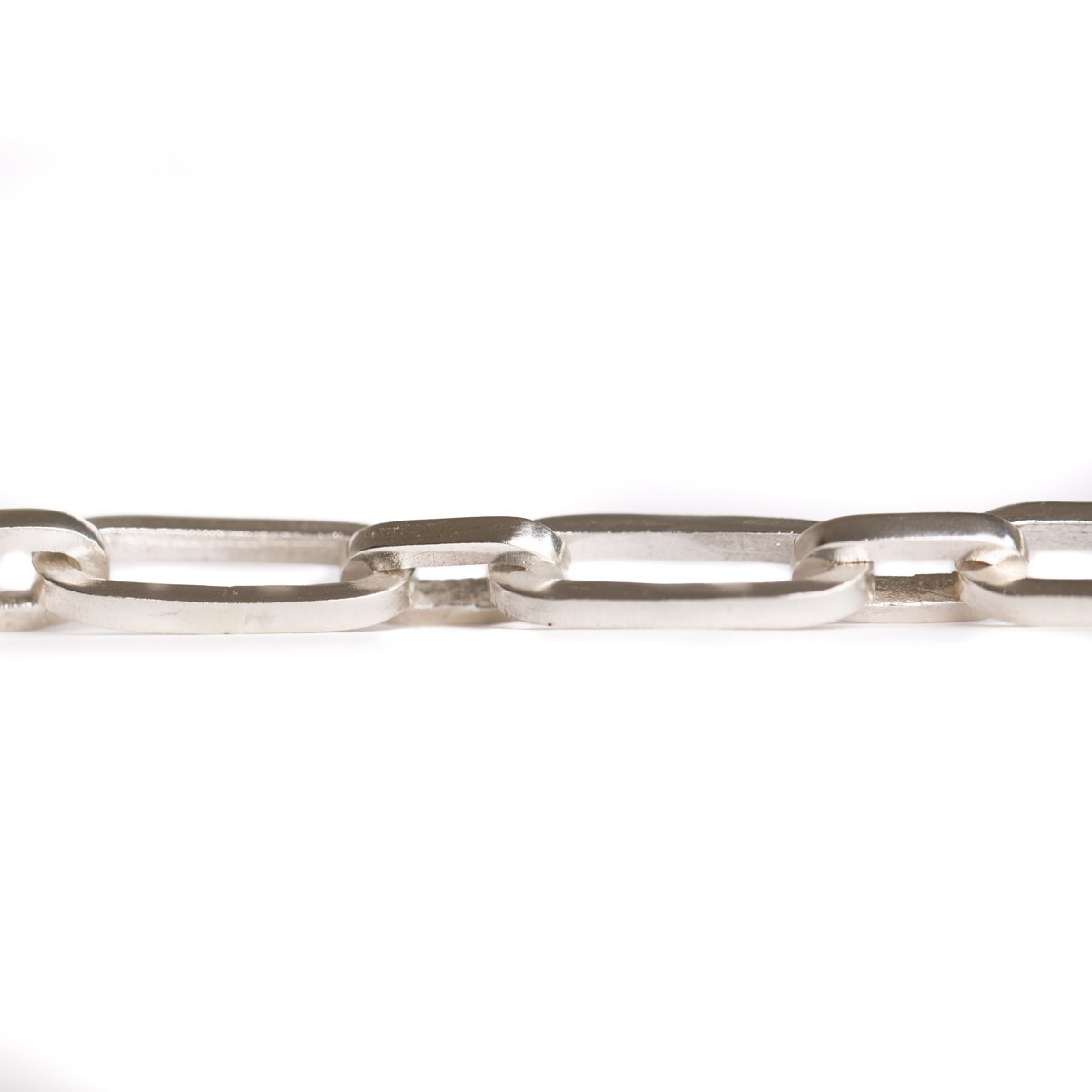 Paper Clip Link Bracelets, Rectangular Link Bracelet Rhodium Plated 925  Sterling Silver, Modern Stacking Bracelet, Minimalist Bracelet