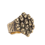JIVE SKULLS RING | BRASS
