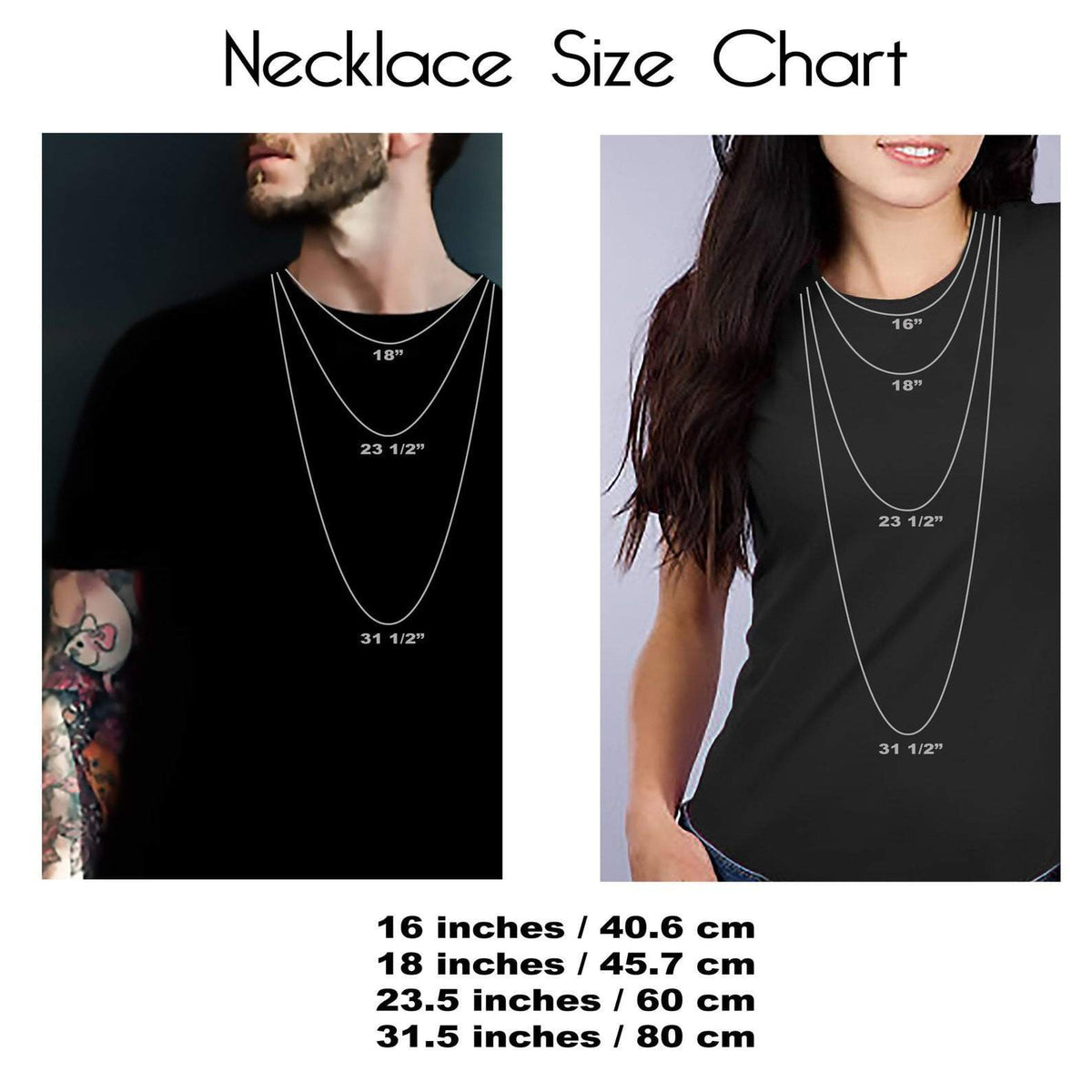 16 inch hotsell necklace in cm
