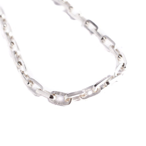 SMALL RECTANGULAR CHAIN NECKLACE | 925 STERLING SILVER - JewelryLab