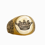 SUN & CROWN RING | BRASS