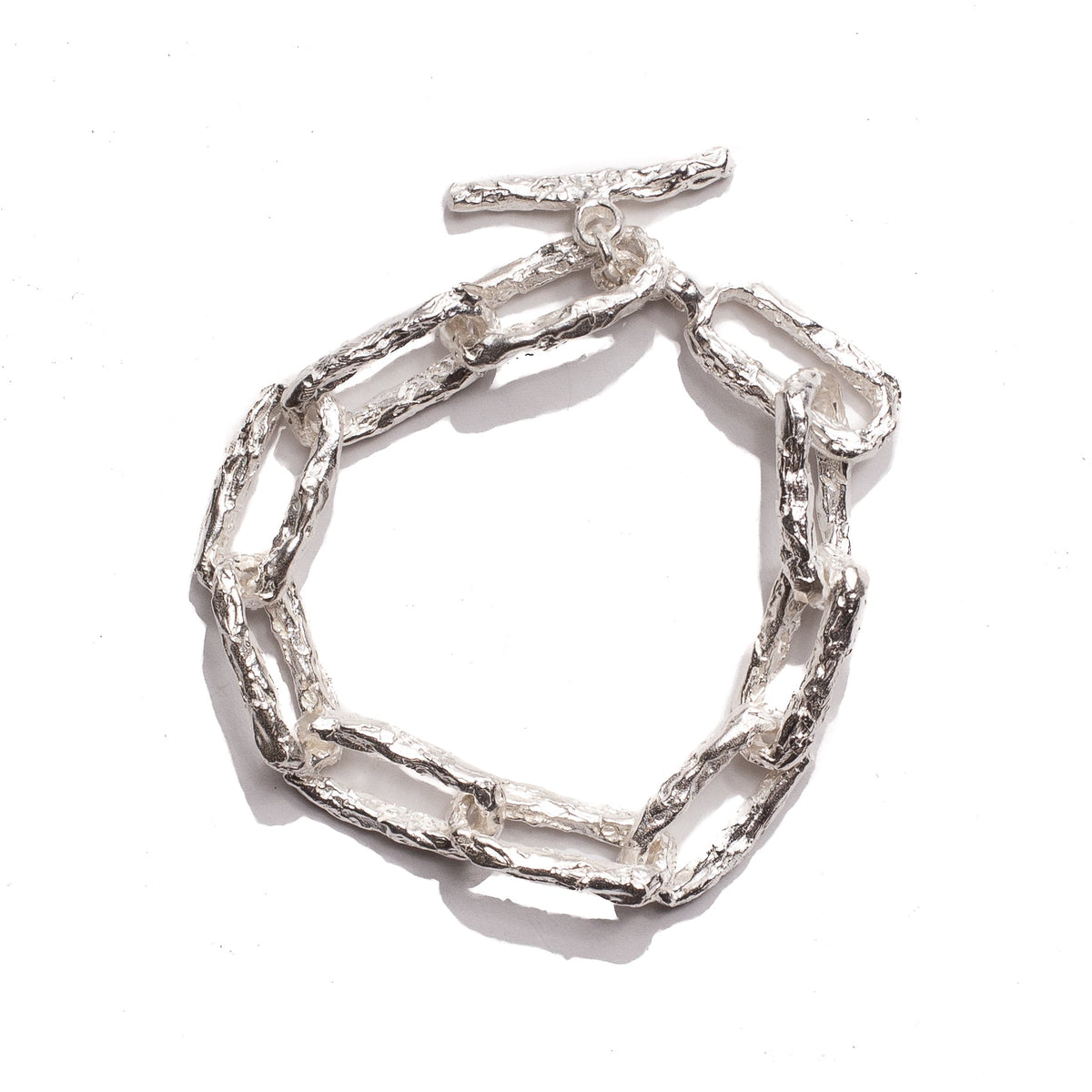Silver Louis Vuitton Monogram Chain Link Bracelet