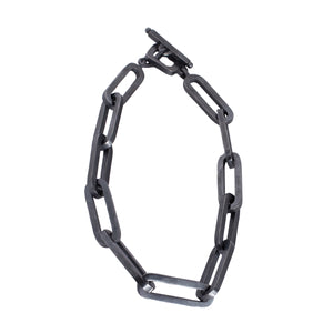 XL CHAIN LINK NECKLACE | BLACK OXIDIZED 925 STERLING SILVER