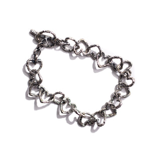 MEDIUM HEART CHAIN BRACELET | 925 STERLING SILVER