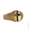 MEDIUM CROSS RING | BRASS