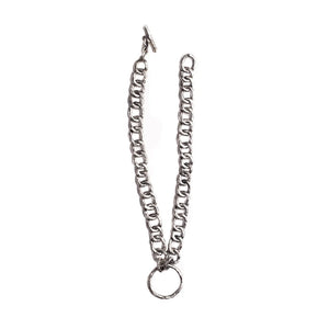 Gopa chunky chain necklace with a circular ring centerpiece displayed on a white background.