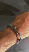 ULA X CHAIN LINK BRACELET | BLACK OXIDIZED 925 STERLING SILVER