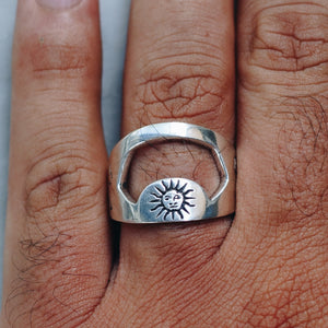 SUN & JAGUAR BOTTLE OPENER RING | 925 STERLING SILVER - JewelryLab