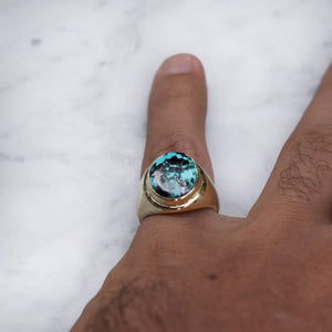 TURQUOISE CLASSIC INDO RING | BRASS - JewelryLab