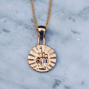 BEST WISHES COIN NECKLACE | 24K GOLD PLATED - JewelryLab