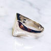 MIXED METAL FLAT TOP RING | 925 STERLING SILVER & BRASS - JewelryLab