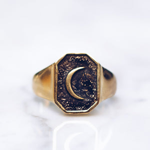 OLD MOON RING | BRASS - JewelryLab