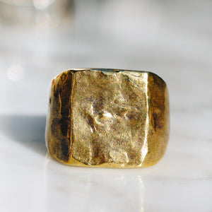 LARGE ABSTRACT RING | BRASS - JewelryLab