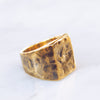 LARGE ABSTRACT RING | BRASS - JewelryLab