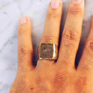 LARGE ABSTRACT RING | BRASS - JewelryLab