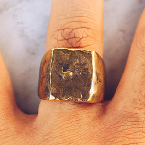 LARGE ABSTRACT RING | BRASS - JewelryLab