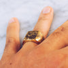 LARGE ABSTRACT RING | BRASS - JewelryLab