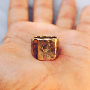 LARGE ABSTRACT RING | BRASS - JewelryLab