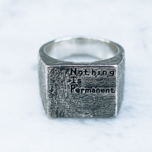 NOTHING IS PERMANENT RING | 925 STERLING SILVER - JewelryLab