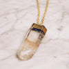 LIMITED EDITION QUARTZ NECKLACE | 24K GOLD PLATED CHAIN - JewelryLab