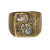 LARGE ABSTRACT RING | BRASS W/ 925 STERLING SILVER EMBEDDED - JewelryLab