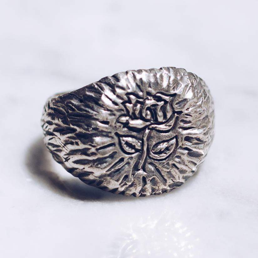 RAW ROSE RING | 925 STERLING SILVER
