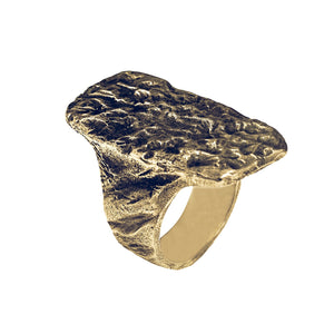 ANCIENT STONE RING | BRASS - JewelryLab