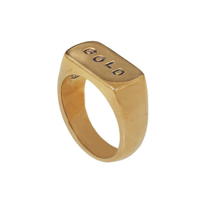 "GOLD" ENGRAVED RING | BRASS - JewelryLab