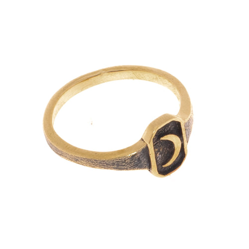 SMALL OLD MOON RING | BRASS - JewelryLab