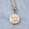 BEST WISHES COIN NECKLACE | 24K GOLD PLATED - JewelryLab