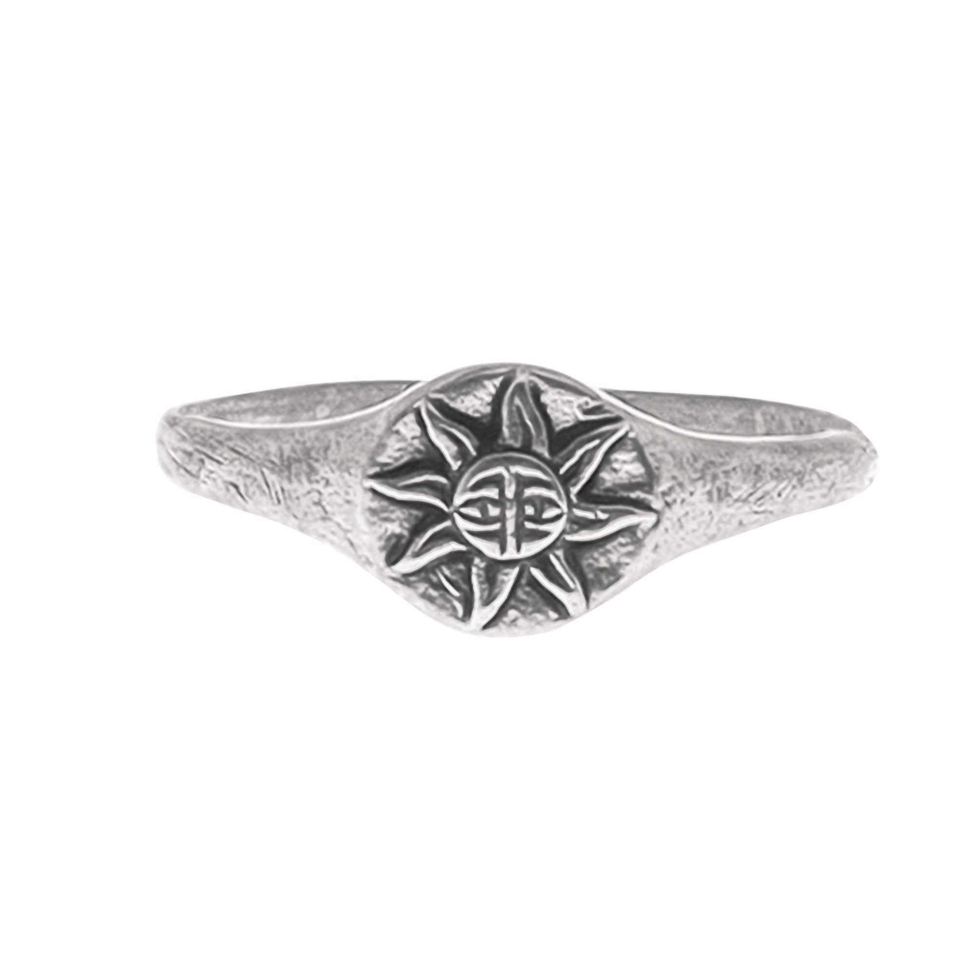 Empress Genuine 925 Sterling Silver Ring – Wide Band, Handmade Sun Design, Hallmarked, Nickel-Free, Made In Bulgaria
