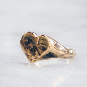 RUSTIC HEART RING | BRASS - JewelryLab
