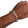 BIG RECTANGLE CHAIN BRACELET | 925 STERLING SILVER - JewelryLab