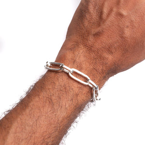 Men's Rectangle Link Chain Bracelet