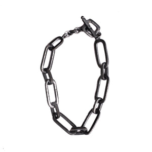 BLACK CHAIN LINK BRACELET | 925 STERLING SILVER - JewelryLab