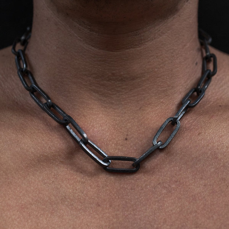 Ula Chain Necklace | Black Oxidized 925 Sterling Silver 16