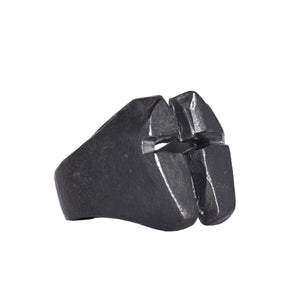 CROSS RING | BLACK 925 STERLING SILVER - JewelryLab