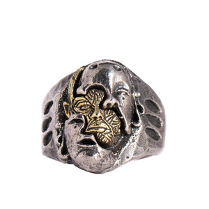 KO-OMOTE RING | 925 STERLING SILVER AND BRASS - JewelryLab