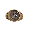 MIXED METAL DAGGER RING | BRASS AND 925 STERLING SILVER - JewelryLab