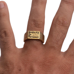 NOTHING IS PERMANENT SMALL RING | BRASS - JewelryLab