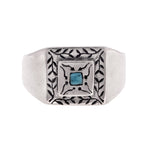 RIVER & VINES RING | 925 STERLING SILVER w/TURQUOISE CENTERPIECE