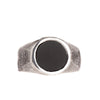 ROUNDED BLACK ONYX RING | 925 STERLING SILVER - JewelryLab