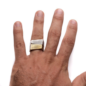 SAHA RING | 925 STERLING SILVER & BRASS - JewelryLab