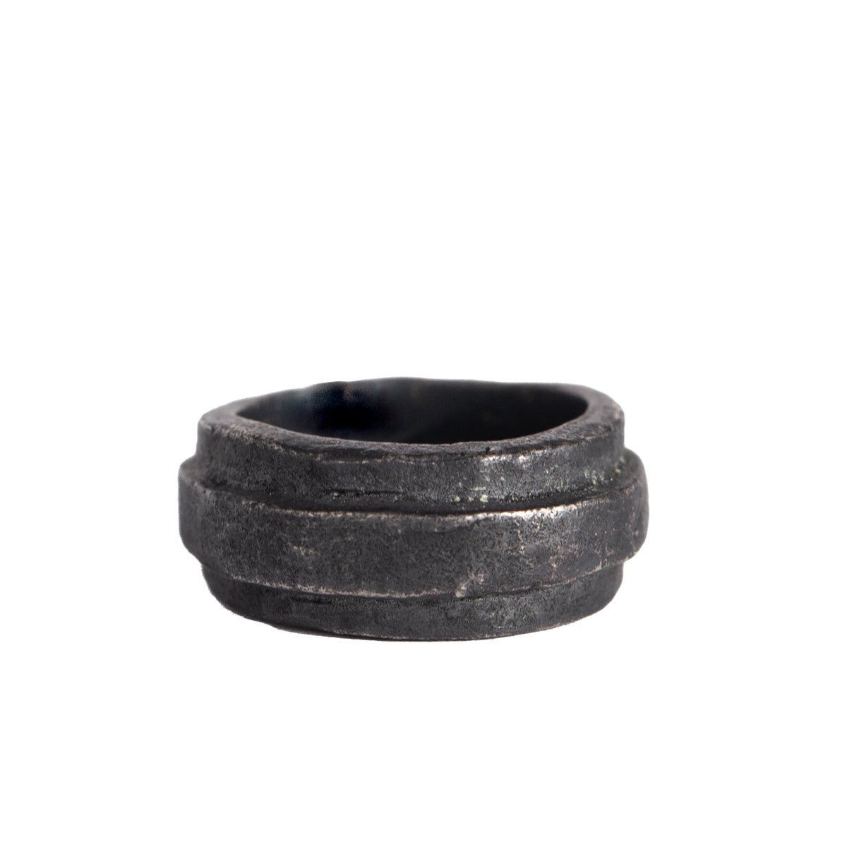 Oxidized Spinner Weave Mesh Ring - .925 Sterling Silver Band, Sizes 7-13