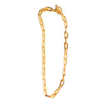 SMALL RECTANGULAR CHAIN NECKLACE | 24K GOLD PLATED