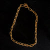 SMALL RECTANGULAR CHAIN NECKLACE | 24K GOLD PLATED - JEWELRYLAB