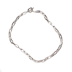 SMALL RECTANGULAR CHAIN NECKLACE | 925 STERLING SILVER - JewelryLab