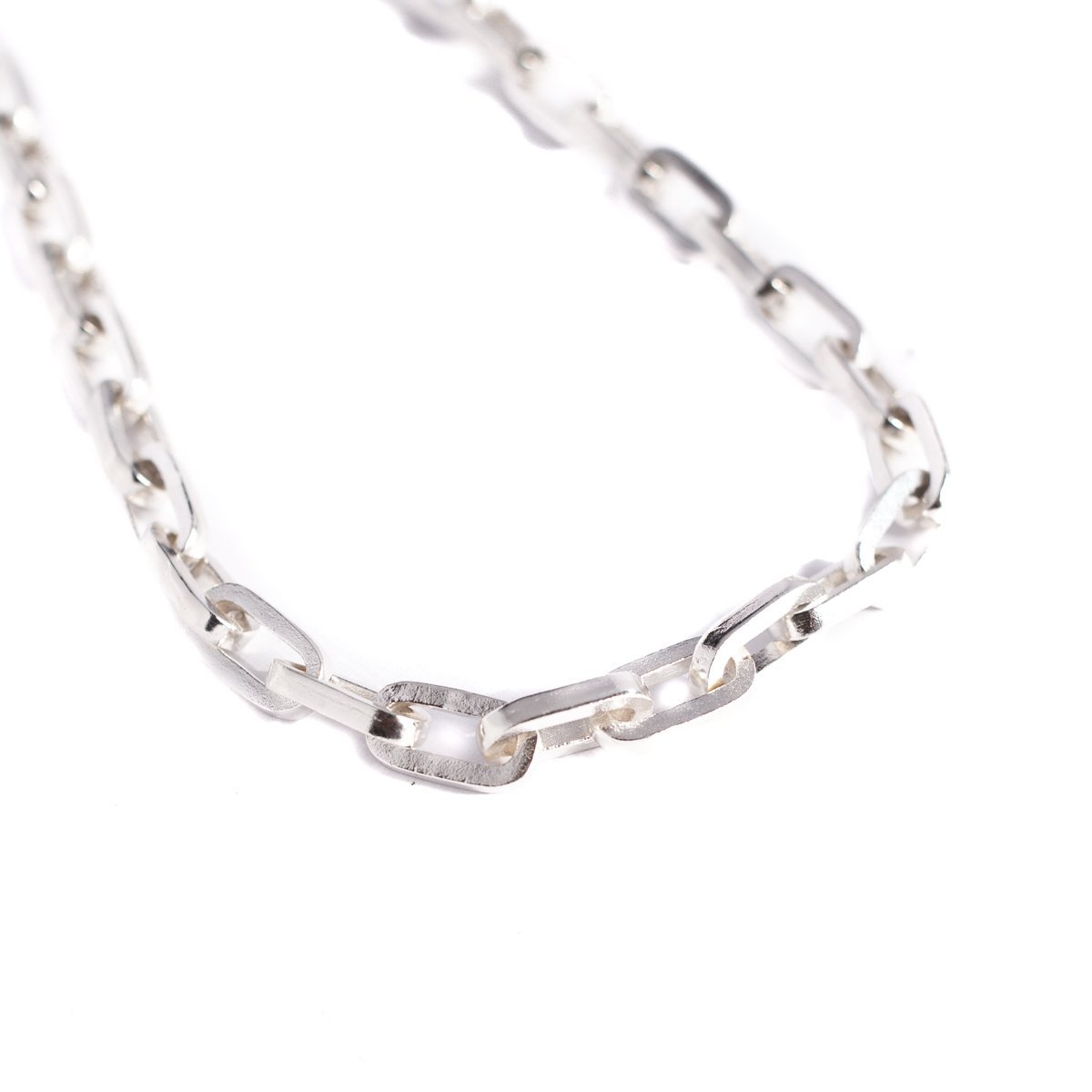 SMALL RECTANGULAR CHAIN NECKLACE | 925 STERLING SILVER