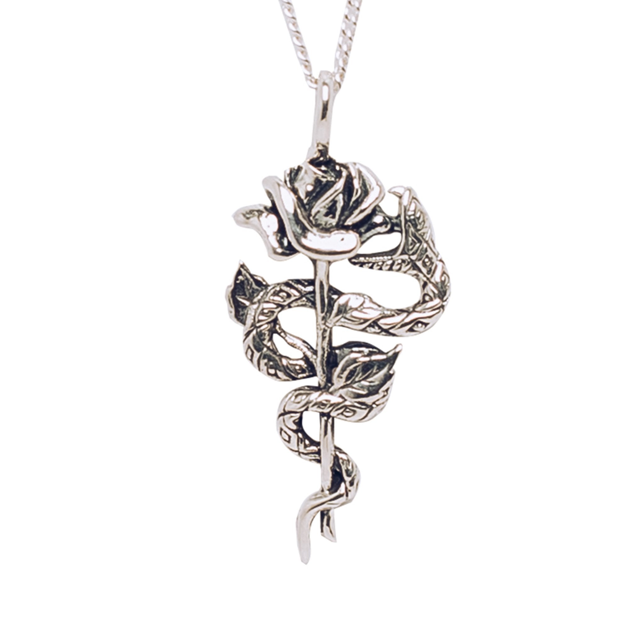 Rose Flower Sterling Silver Pendant Necklace Choker Women Girlfriend Gift |  eBay